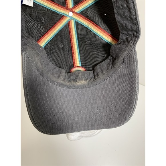 Good Vibes Baseball Hat Cap Gray with Rainbow Adjustable - Picture 10 of 12